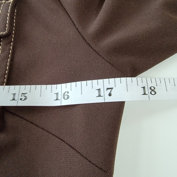 Euc Express Brown Polyester Coat Dress Size 5/6 - Picture 7 of 9